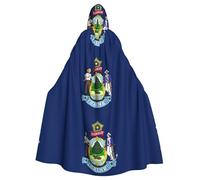 HJFCZH Cape à capuche pour adulte avec image du drapeau de l'État du Maine assurant un entretien facile et une utilisation durable
