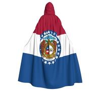 HJFCZH Cape à capuche pour adulte avec image du drapeau de l'État du Missouri assurant un entretien facile et une utilisation durable