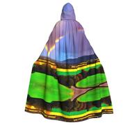 HJFCZH Cape à capuche pour adulte avec impression arc-en-ciel super grande, confortable et durable