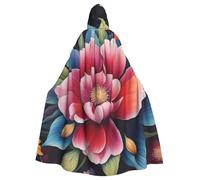 HJFCZH Cape à capuche pour adulte avec impression de peinture diamant et fleurs - Très grande, confortable et durable