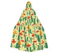 HJFCZH Cape à capuche pour adulte avec imprimé cactus et piment chili pepper - Très grande, confortable et durable