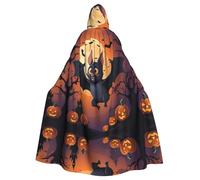 HJFCZH Cape à capuche pour adulte avec imprimé chauve-souris d'Halloween pour diverses fêtes et carnaval