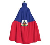 HJFCZH Cape à capuche pour adulte avec imprimé drapeau haïtien - Très grande, confortable et durable