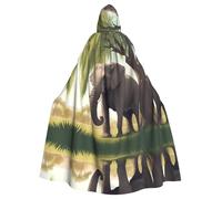 HJFCZH Cape à capuche pour adulte avec imprimé éléphant sous saule