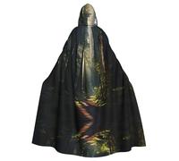 HJFCZH Cape à capuche pour adulte avec imprimé forêt de séquoia californien pour Halloween, jeux de rôle