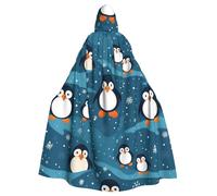 HJFCZH Cape à capuche pour adulte avec imprimé pingouin mignon