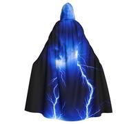 HJFCZH Cape à capuche pour adulte avec imprimé tempête éclair pour diverses fêtes et carnaval