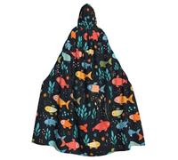 HJFCZH Cape à capuche pour adulte avec motif de petit poisson qui nage librement pour un entretien facile et une utilisation durable