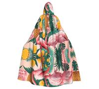 HJFCZH Cape à capuche pour adulte avec motif flamant rose et ananas assurant un entretien facile et une utilisation durable