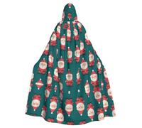 HJFCZH Cape à capuche pour adulte avec nœud papillon, motif Père Noël et Dee de Noël, sans fermeture éclair