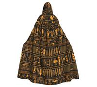HJFCZH Cape à capuche pour adulte avec nœud papillon, sans fermeture éclair Motif hiéroglyphe égyptien antique