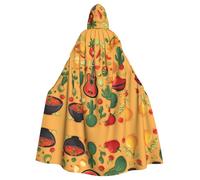 HJFCZH Cape à capuche pour adulte avec symboles de salsa mexicaine pour Halloween assurant un entretien facile et une utilisation durable