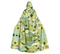 HJFCZH Cape à capuche pour adulte imprimée Grassland Paths pour Halloween assurant un entretien facile et une utilisation durable