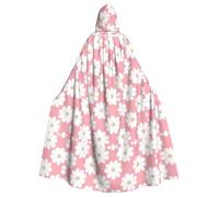 HJFCZH Cape à capuche pour adulte Motif chrysanthème blanc