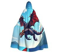 HJFCZH Cape à capuche pour adulte Motif dragon envolé