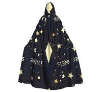 HJFCZH Cape à capuche pour adulte Motif étoiles brisées pour Halloween, jeu de rôle