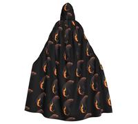 HJFCZH Cape à capuche pour adulte Motif lion de mer ardent pour Halloween, jeu de rôle