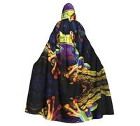 HJFCZH Cape à capuche pour adulte Peace Tree Frog Picture Halloween assurant un entretien facile et une utilisation durable