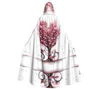 HJFCZH Cape à capuche pour la fête des mères, la Saint-Valentin, la fête des mères, la Saint-Valentin, un arbre romantique et un vélo imprimé Halloween adulte super large cape à capuche