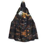 HJFCZH Cape à capuche vintage pour adulte avec image de machines d'avion pour Halloween assurant un entretien facile et une utilisation durable