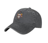 HJFCZH Casquette de baseball noire Day of The Dead en coton imprimé classique pour homme et femme, légère et respirante, Deep / Chiné, Taille unique
