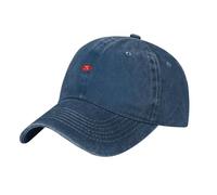 HJFCZH Casquette de baseball noire en denim délavé avec sangle réglable, en coton classique pour homme et femme, bleu marine, Taille unique