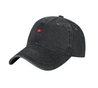 HJFCZH Casquette de baseball réglable en denim délavé noir avec impression « Kiss The Lips » pour homme et femme, noir, Taille unique