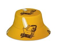 HJFCZH Chapeau bob réfléchissant avec imprimés de tronçonneuse mignonne pour homme et femme, léger, respirant, protection solaire, noir