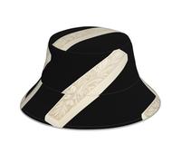 HJFCZH Chapeau cloche réfléchissant imprimé gomme à graver floral unisexe léger respirant pliable noir