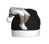 HJFCZH Chapeau de Noël avec impression Cupidon en amour pour adulte, ce qui en fait un cadeau amusant et durable pour homme et femme