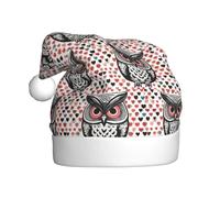 HJFCZH Chapeau de Noël avec impression hibou d'amour pour adulte, ce qui en fait un cadeau amusant et durable pour homme et femme