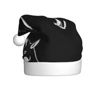 HJFCZH Chapeau de Noël avec motif loup féroce pour adulte, ce qui en fait un cadeau amusant et durable pour homme et femme