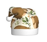 HJFCZH Chapeau de Noël imprimé castor pour adulte, ce qui en fait un cadeau amusant et durable pour homme et femme