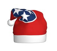 HJFCZH Chapeau de Noël imprimé drapeau de l'État du Tennessee pour adulte, ce qui en fait un cadeau amusant et durable pour homme et femme
