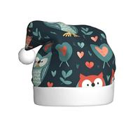 HJFCZH Chapeau de Noël imprimé hibou d'amour pour adulte pour Noël, Halloween, Nouvel An, soldes, promotions