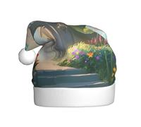 HJFCZH Chapeau de Noël imprimé Outside the Castle Gate pour adulte, doux, léger et moelleux pour homme et femme