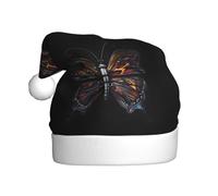 HJFCZH Chapeau de Noël imprimé papillon mystère pour adulte, ce qui en fait un cadeau amusant et durable pour homme et femme