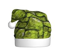 HJFCZH Chapeau de Noël imprimé pavement de pierre de mousse pour adulte, doux, léger, fête de vacances