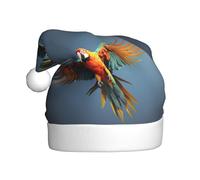 HJFCZH Chapeau de Noël imprimé perroquet volant pour adulte, ce qui en fait un cadeau amusant et durable pour homme et femme