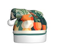 HJFCZH Chapeau de Noël imprimé petite plante verte pour adulte - Accessoire festif de qualité - Doux et léger