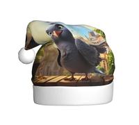 HJFCZH Chapeau de Noël imprimé pigeon dessin animé pour adulte, ce qui en fait un cadeau amusant et durable pour homme et femme