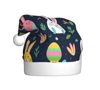 HJFCZH Chapeau de Noël imprimé printemps Happy Easter Holiday pour adulte, doux, léger et moelleux pour homme et femme