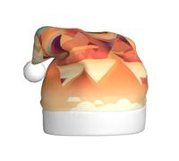 HJFCZH Chapeau de Noël imprimé pyramide égyptienne dans le désert pour adulte, bord doux et moelleux, léger et confortable