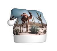 HJFCZH Chapeau de Noël mignon camel du désert pour adulte, accessoire de qualité doux, léger et moelleux