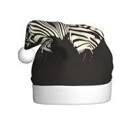 HJFCZH Chapeau de Noël motif zèbre d'amour pour adulte - Accessoire festif de qualité fabriqué doux et léger