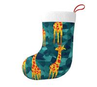 Hjfczh Chaussettes décoratives de Noël avec deux girafes pour remplir de petits cadeaux tels que des bonbons et des petits jouets