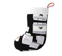 HJFCZH Chaussettes décoratives de Noël avec inscription « Happy Note Every Day » - Ajoutez une touche festive à Halloween, Noël