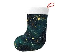 Hjfczh Chaussettes décoratives de Noël Motif constellation galaxie pour remplir de petits cadeaux tels que des bonbons et des petits jouets