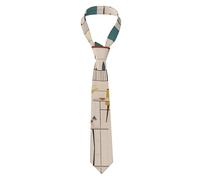 HJFCZH Cravate moderne imprimée du milieu du siècle pour homme, douce et confortable, ne se déforme pas, résistante à la décoloration, durable (145 x 8,2 cm)