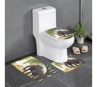 HJFCZH Elephant Under Willow Tree Lot de 3 tapis de bain antidérapants (61 x 40,6 cm) pour toilettes, coiffeuse et toilettes, facile à nettoyer